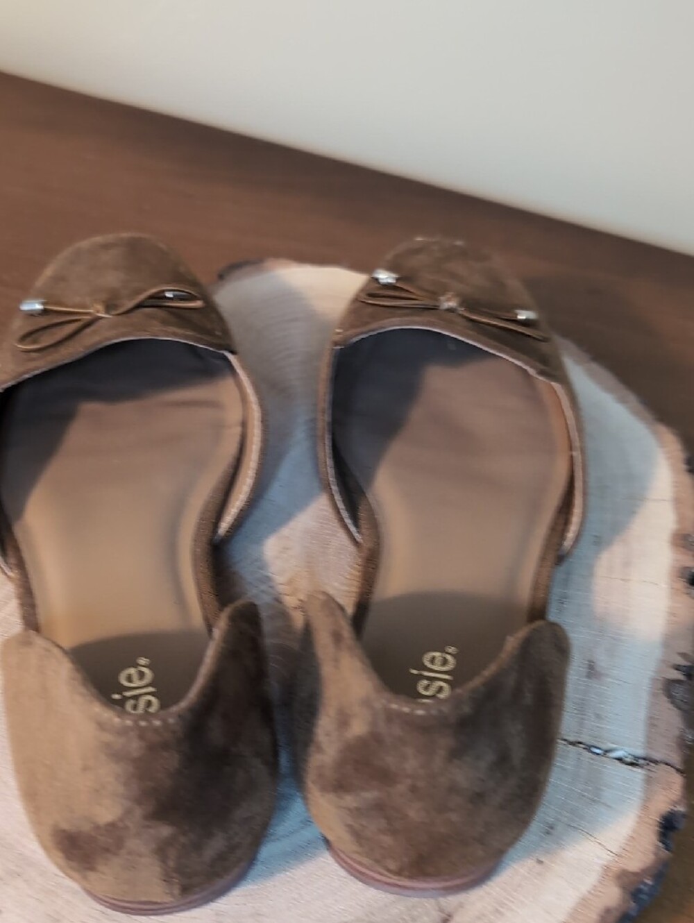 Kensie Brown Suede D'Orsay Loafers - Picture 5 of 11